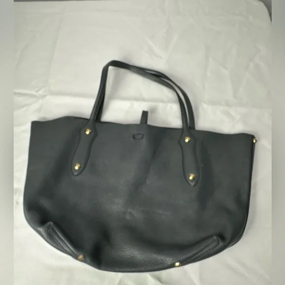 Annabel Ingall Gray Pebble Leather Tote - Picture 1 of 10